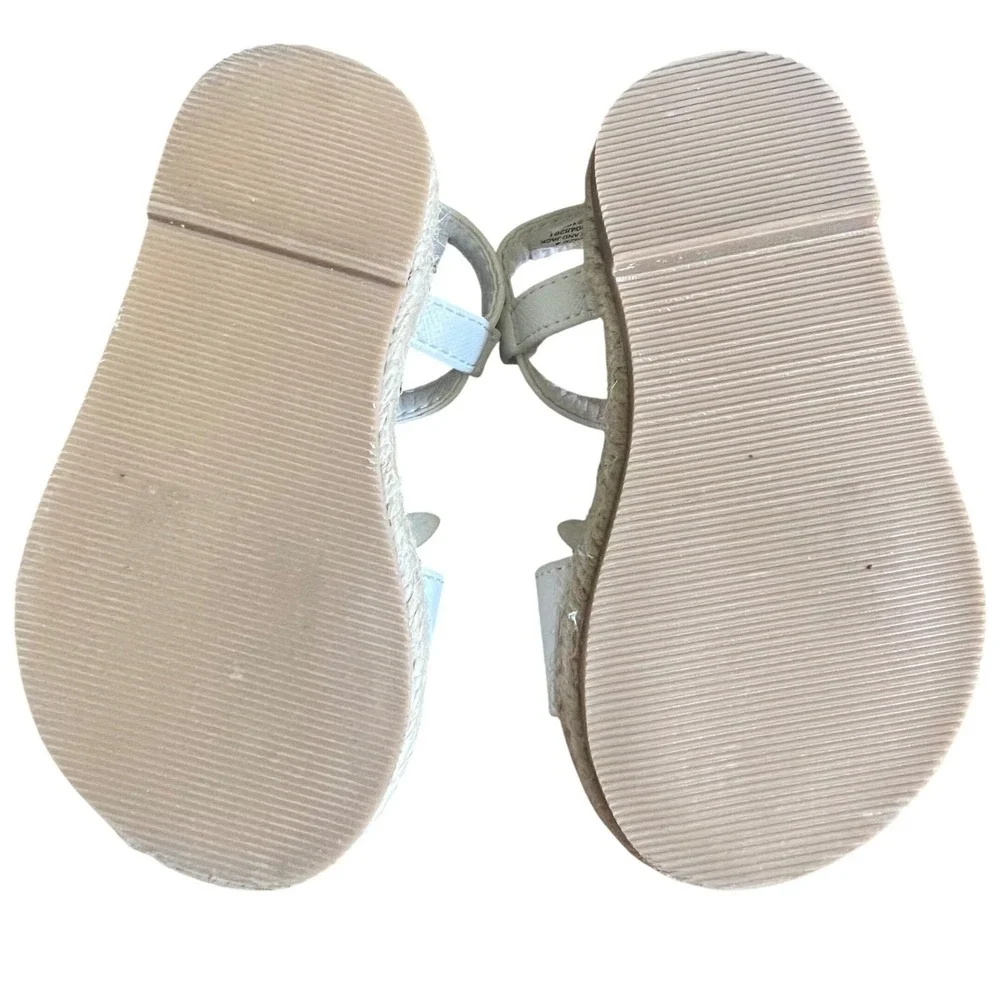 Janie and Jack Lemon Espadrille Sandals Toddler Girls 4 Yellow Lemon Applique